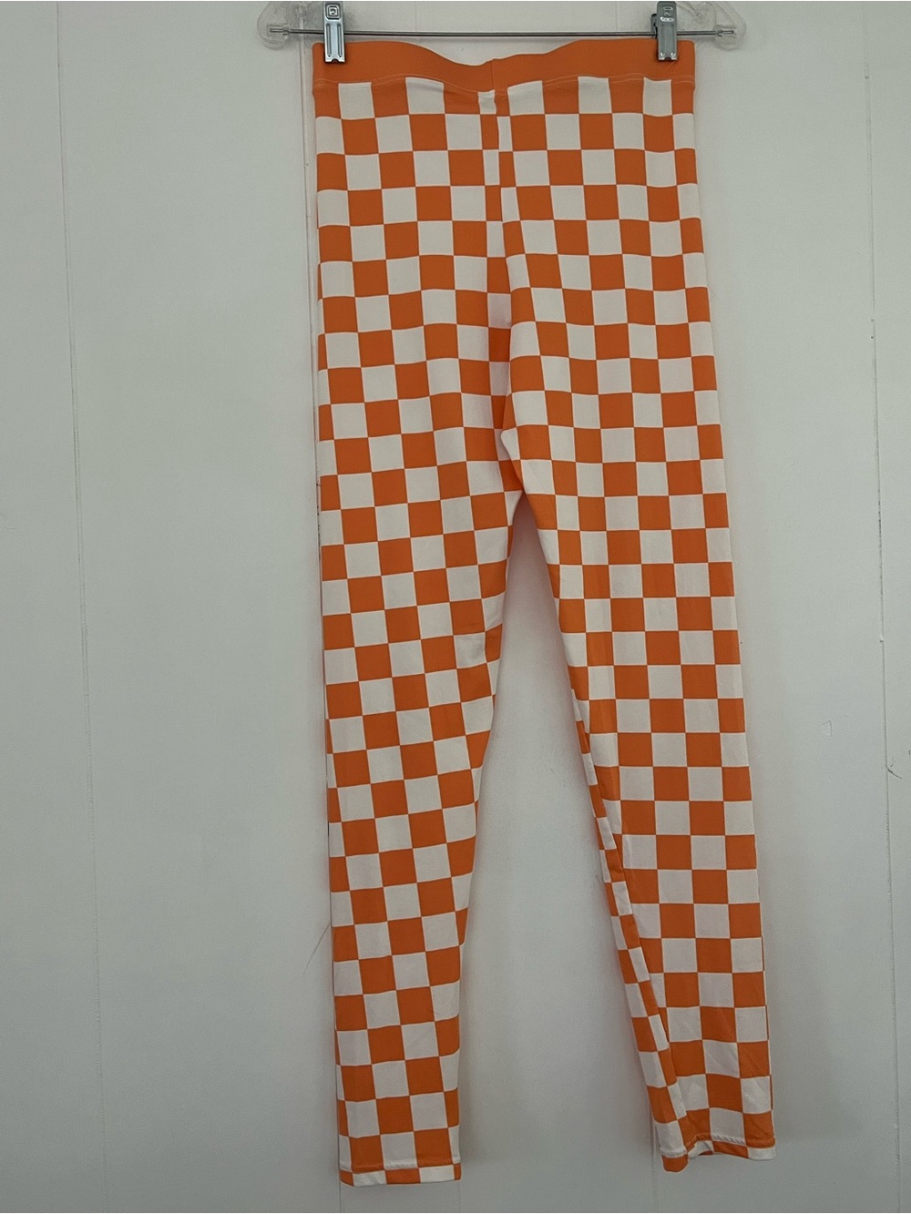 Tennessee VOLS Orange & White Checkerboard Pull-On Legging Pants Size Small